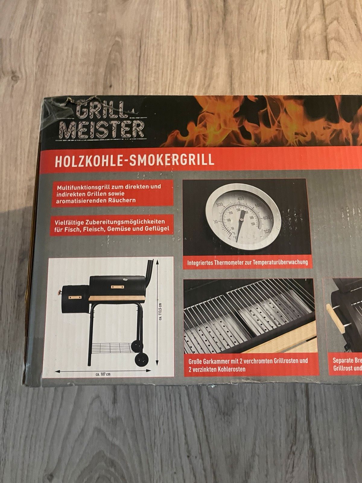 GRILLMEISTER Holzkohle-Smokergrill »GMS 92 A1« Test