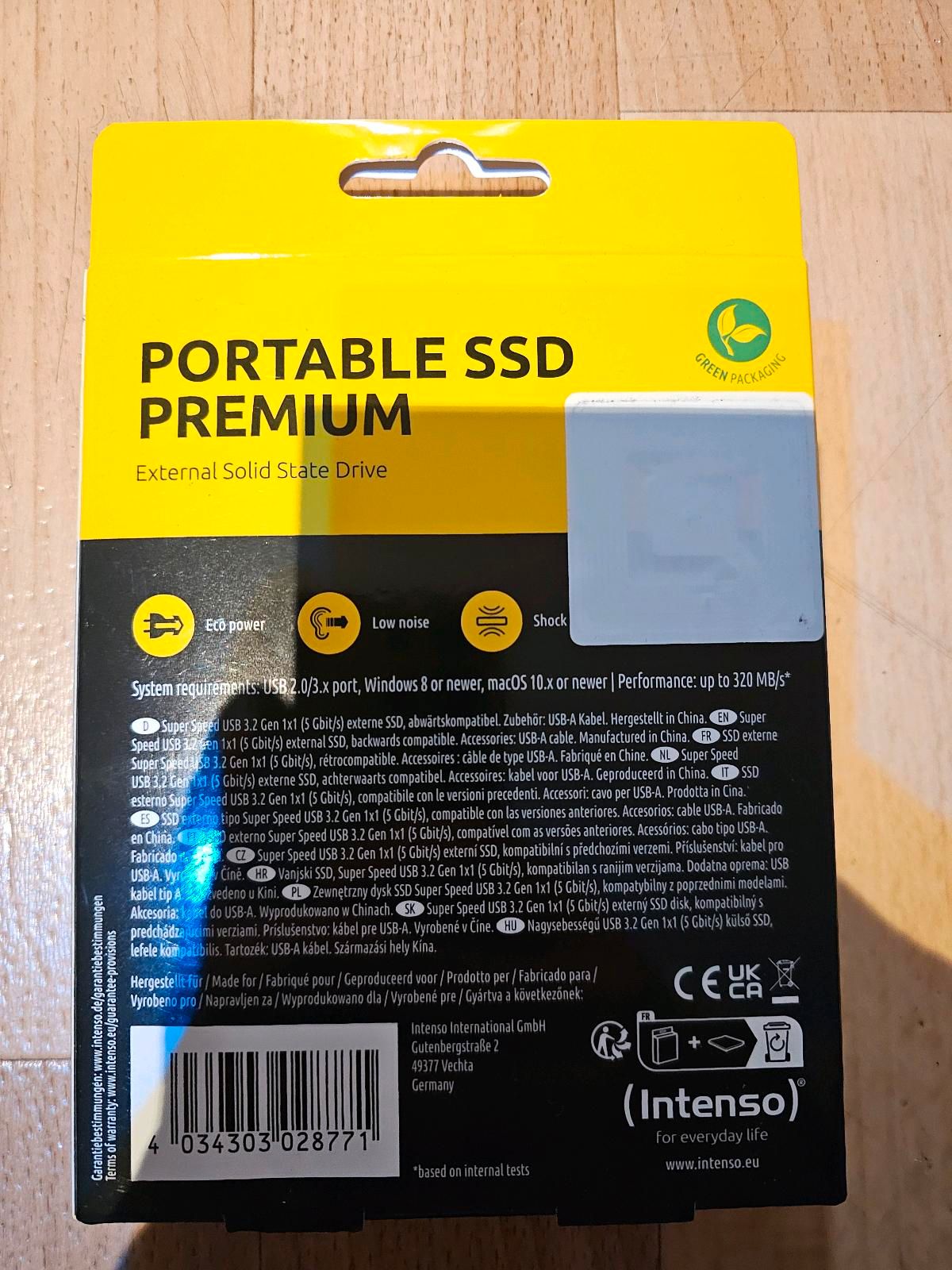 INTENSO Externe SSD-Festplatte »Premium« 1TB Test