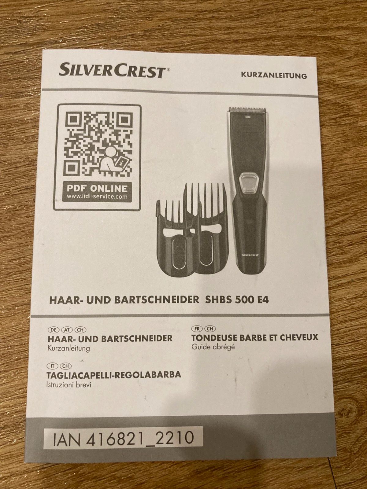 SILVERCREST® PERSONAL CARE Haar- und Bartschneider »SHBS 500 E4« Qualität