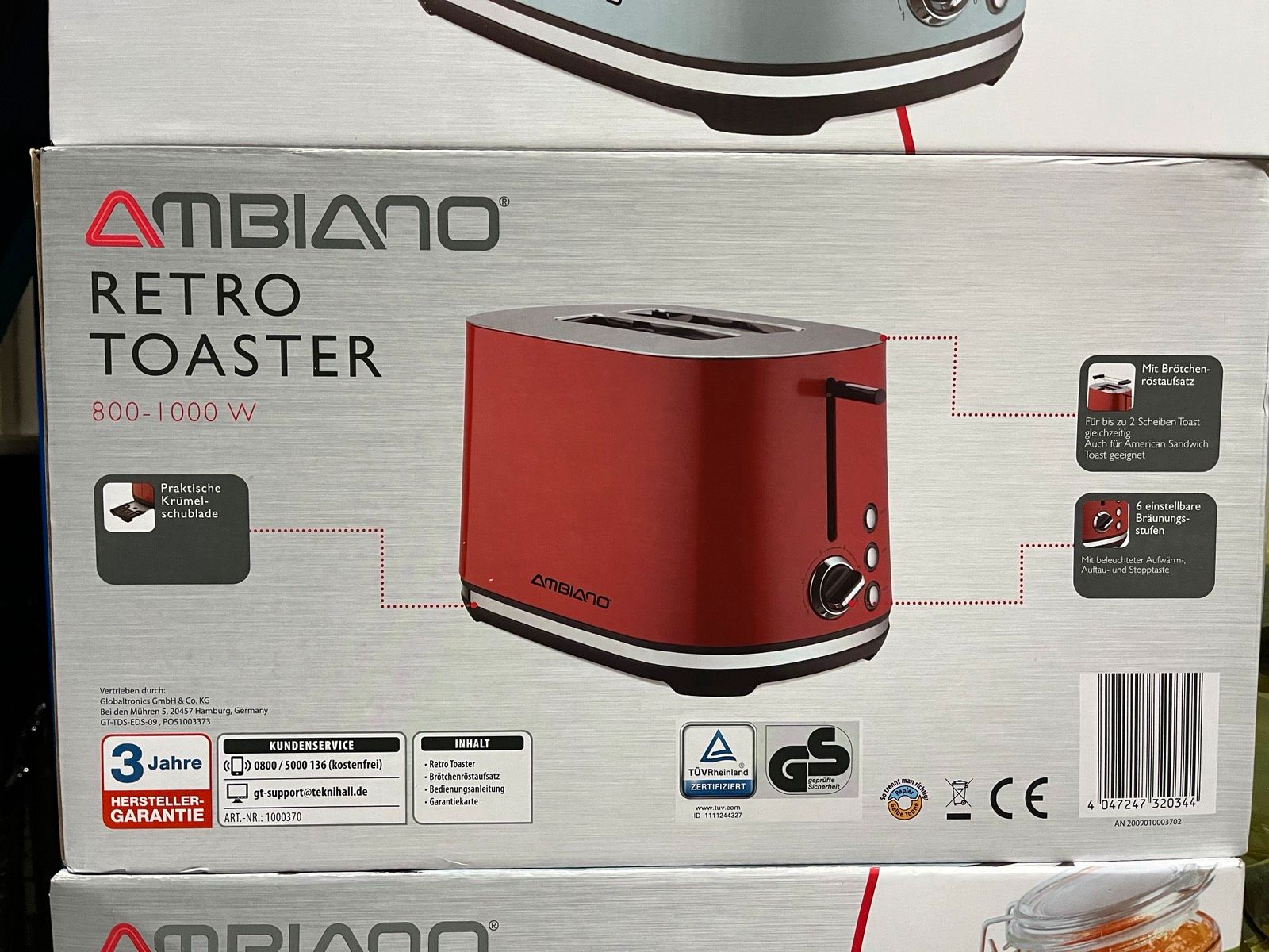 AMBIANO Retro-Toaster GT-TDS-EDS-10