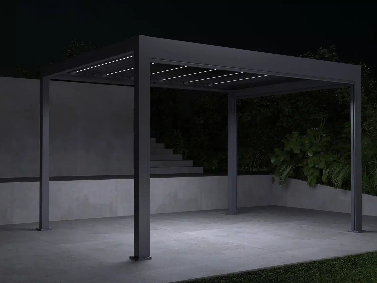 Better Garden Elektrischer Pavillon aus Aluminium mit LED