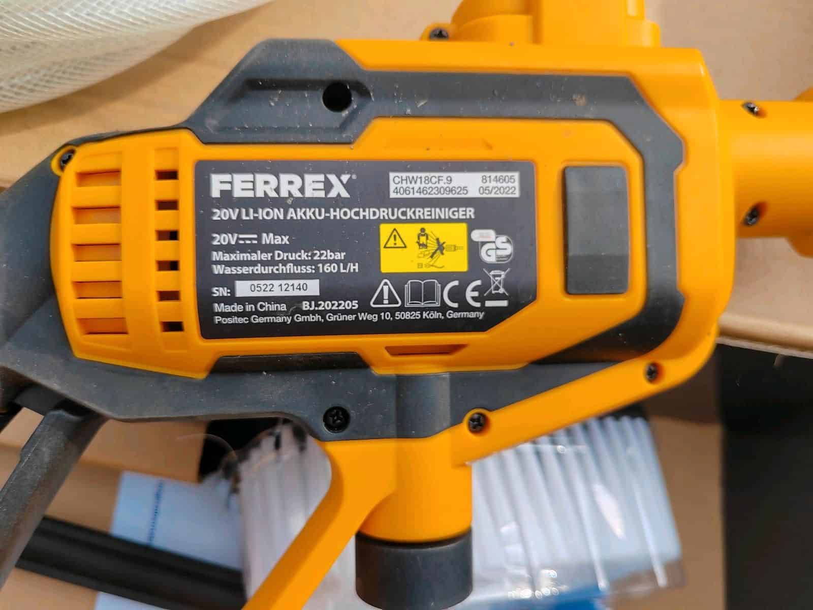 FERREX 20 V Akku Hochdruckreiniger EdelKüche