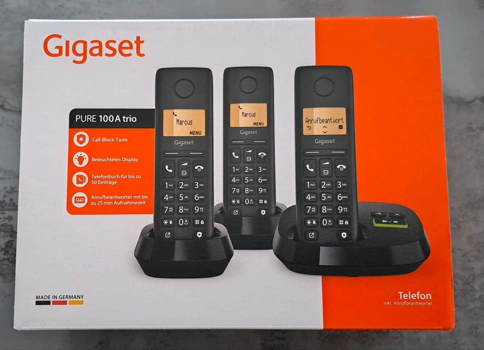 GIGASET DECT-Duo-Telefon mit AB »PURE 100A«